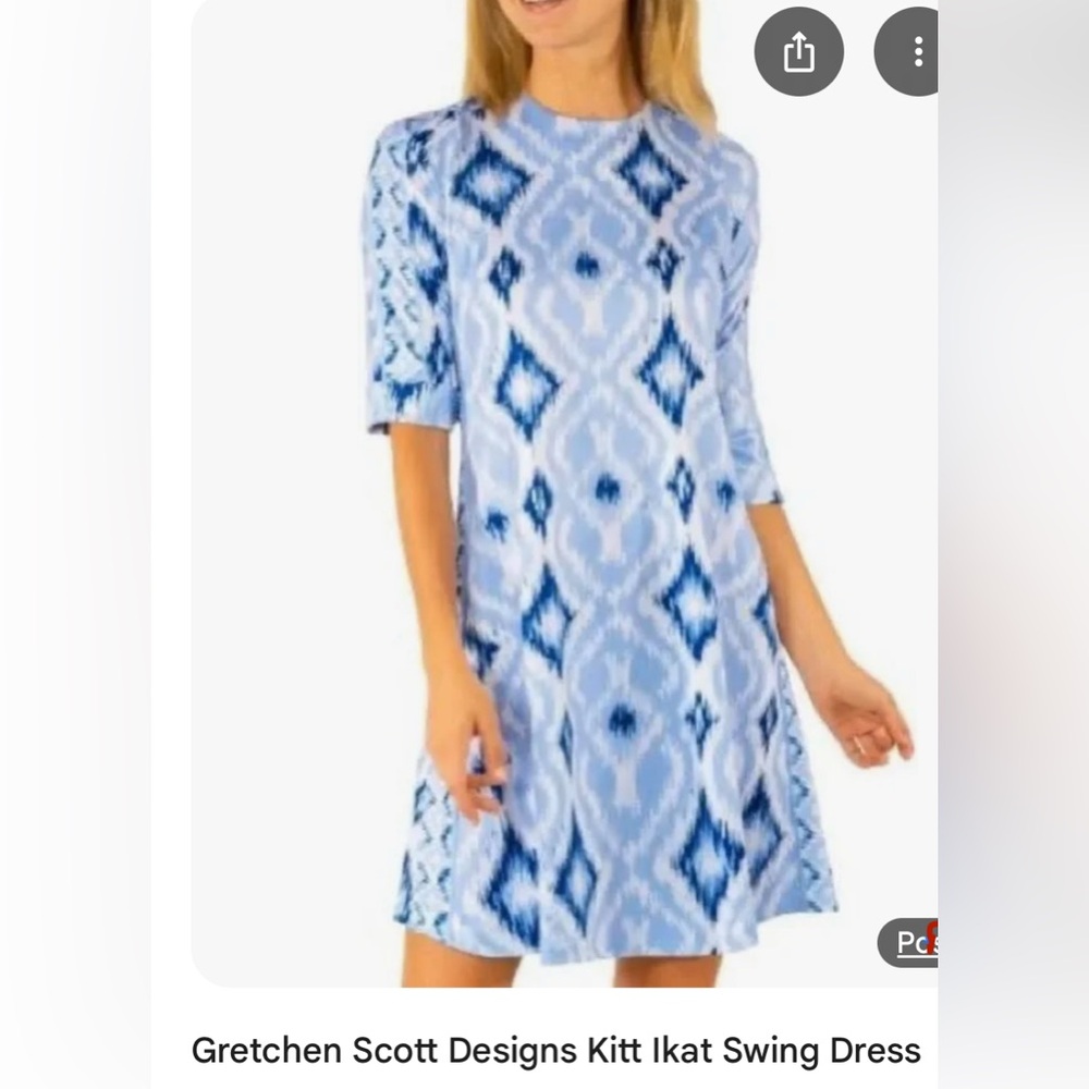 Gretchen Scott blue and white dress